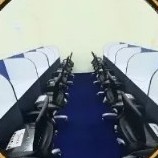 Rows of individual study cabins